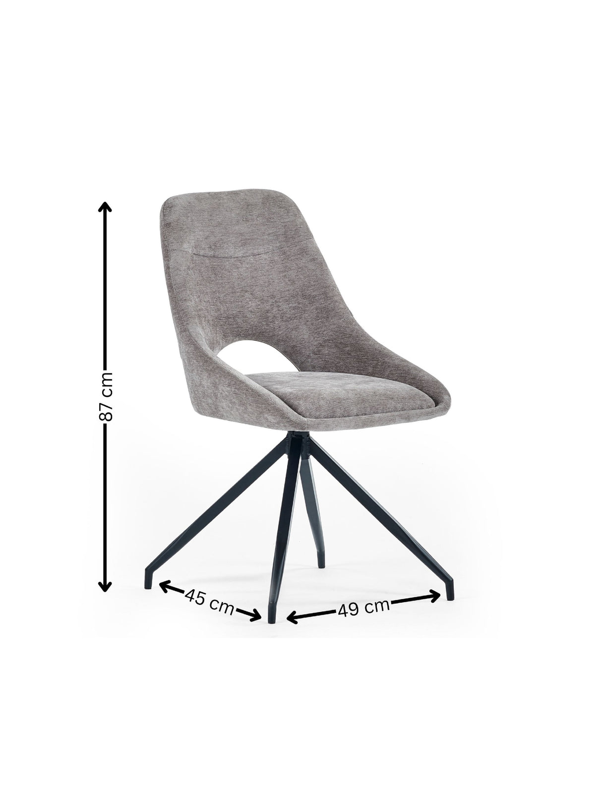 Jonah Upholstered Swivel Dining Chair with Return (Set of 2)
