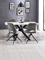 Jonah Upholstered Swivel Dining Chair with Return (Set of 2)
