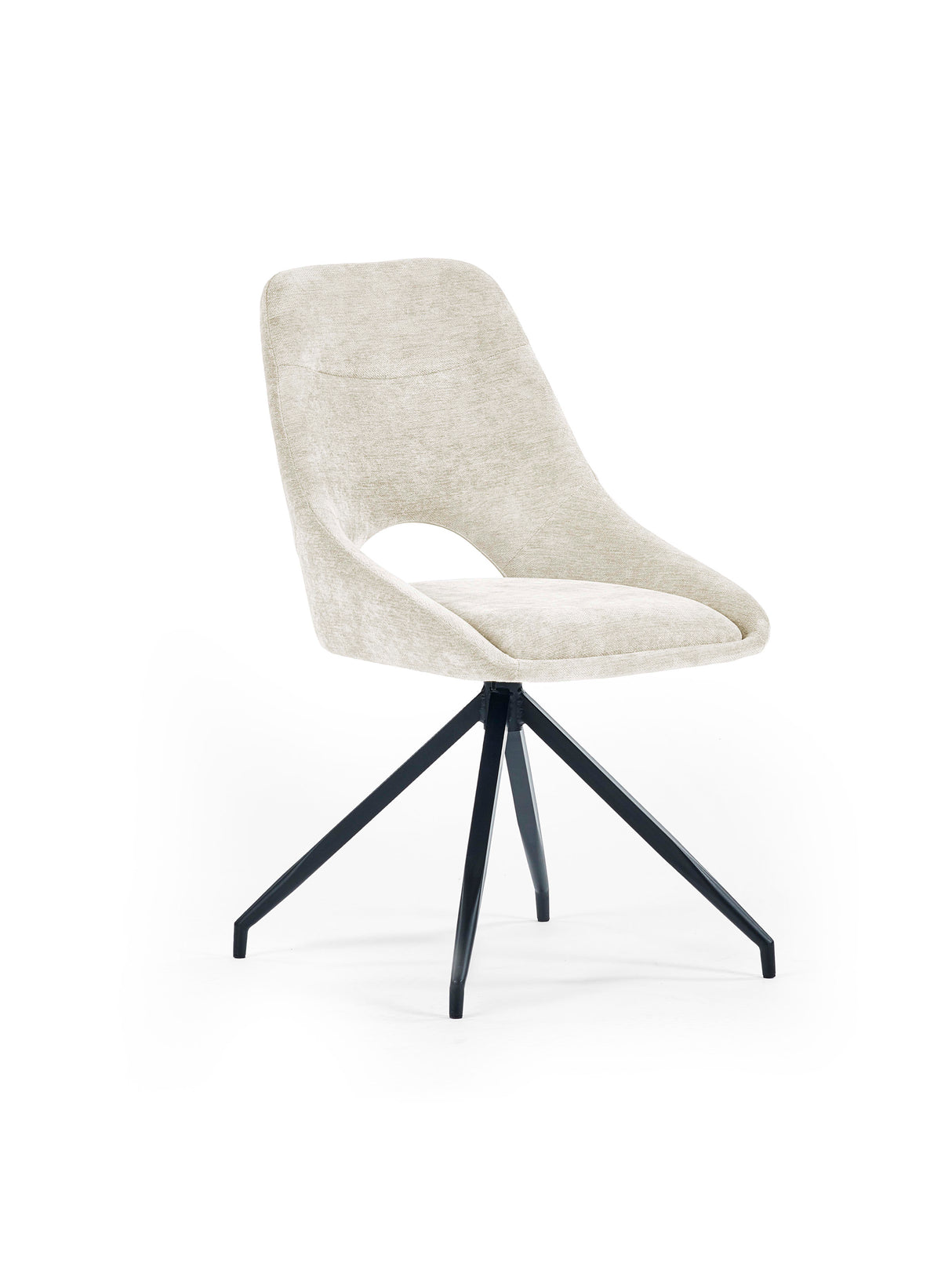 Jonah Upholstered Swivel Dining Chair with Return (Set of 2)