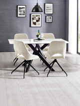 Jonah Upholstered Swivel Dining Chair with Return (Set of 2)