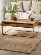 Kade Rectangular Coffee Table with Pull-Out Trays
