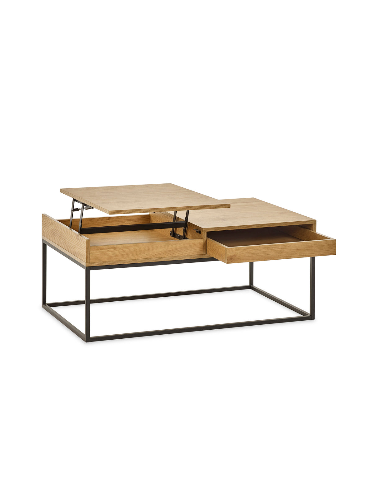 Kade Rectangular Coffee Table with Pull-Out Trays