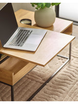 Kade Rectangular Coffee Table with Pull-Out Trays