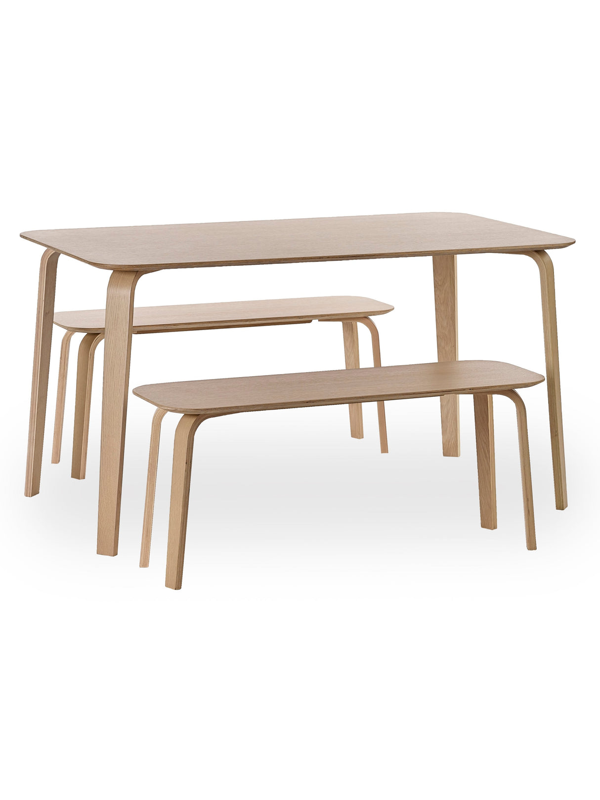 Kaito 2 Seater Dining Bench with Curved Legs