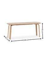 Kaito 2 Seater Dining Bench with Curved Legs