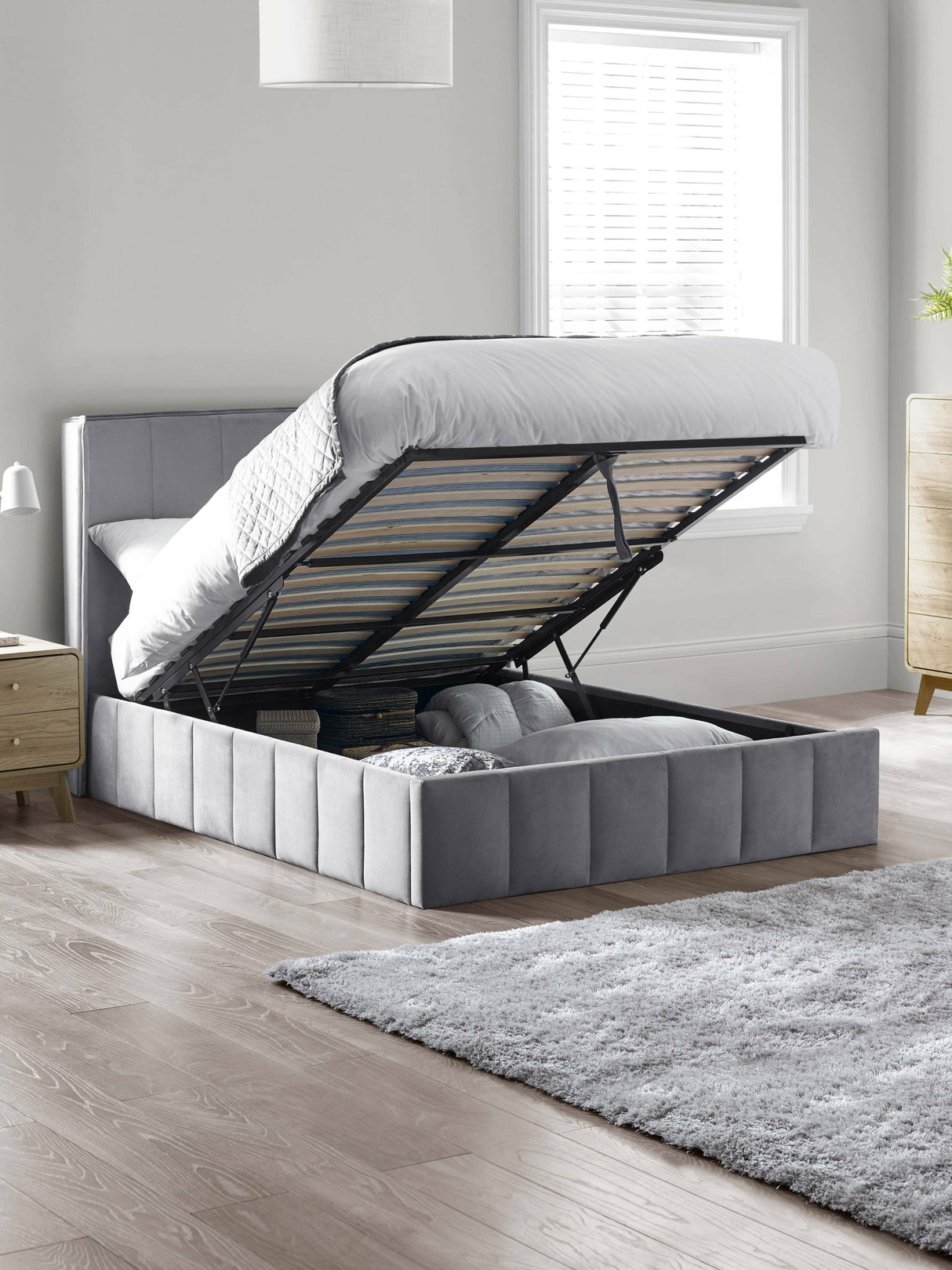 Katie Upholstered Ottoman Storage Bed