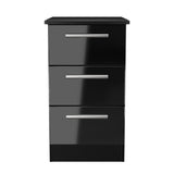 Knightsbridge 3 Drawer Bedside Cabinet