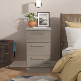 Knightsbridge 3 Drawer Bedside Cabinet