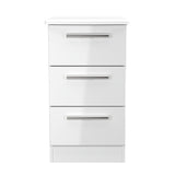 Knightsbridge 3 Drawer Bedside Cabinet