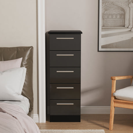 Knightsbridge 5 Drawer Bedside Cabinet