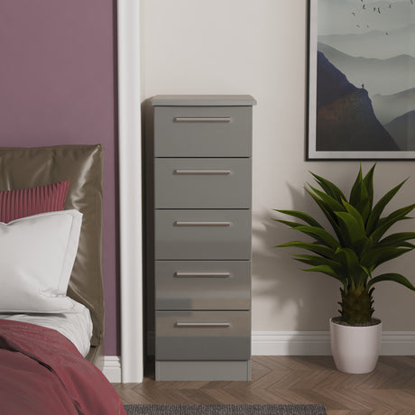 Knightsbridge 5 Drawer Bedside Cabinet