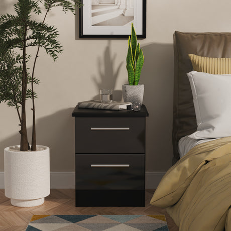 Knightsbridge 2 Drawer Bedside Cabinet