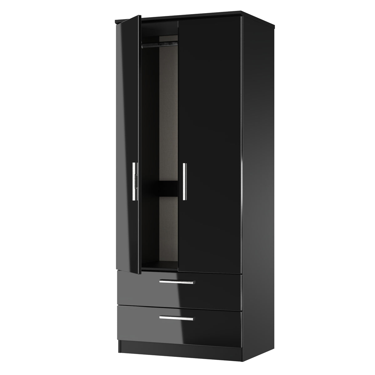 Knightsbridge 2ft6in 2 Drawer Wardrobe