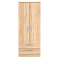 Knightsbridge 2ft6in 2 Drawer Wardrobe