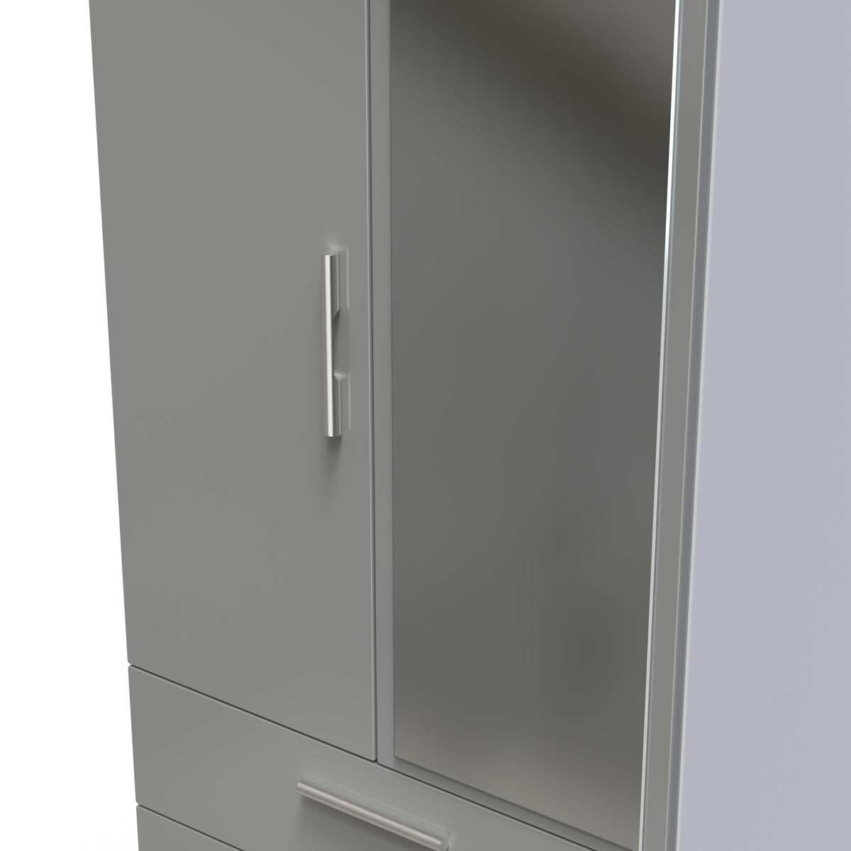 Knightsbridge 2ft6in 2 Drawer Mirror Wardrobe