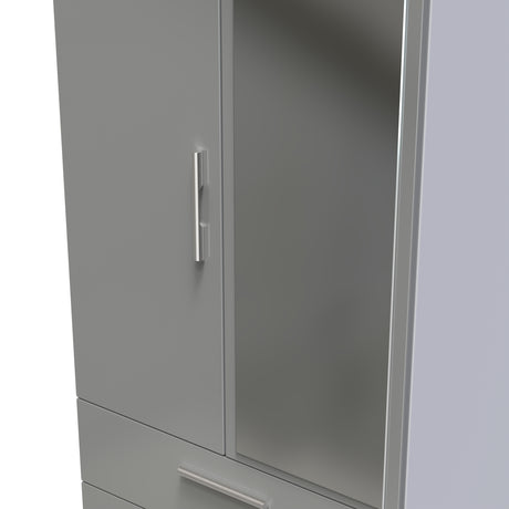 Knightsbridge 2ft6in 2 Drawer Mirror Wardrobe