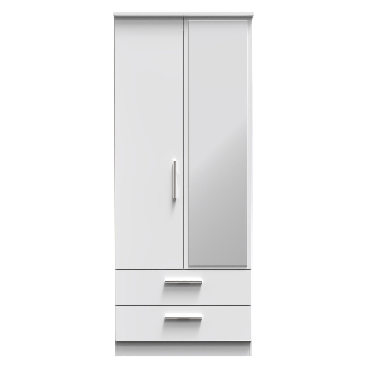 Knightsbridge 2ft6in 2 Drawer Mirror Wardrobe