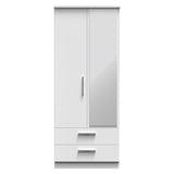 Knightsbridge 2ft6in 2 Drawer Mirror Wardrobe