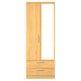 Knightsbridge Tall 2 Drawer Mirrored Wardrobe