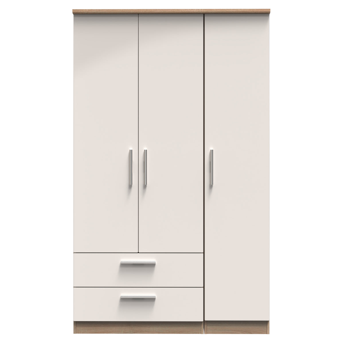 Knightsbridge Triple 2 Drawer Wardrobe