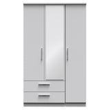 Knightsbridge Triple 2 Drawer Mirrored Wardrobe