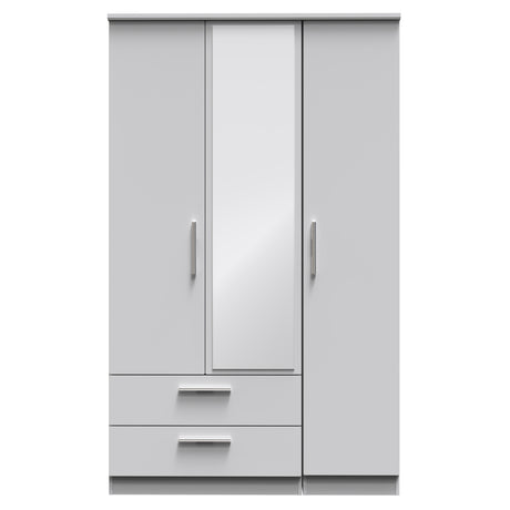 Knightsbridge Triple 2 Drawer Mirrored Wardrobe