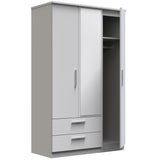 Knightsbridge Triple 2 Drawer Mirrored Wardrobe