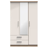 Knightsbridge Triple 2 Drawer Mirrored Wardrobe
