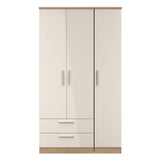 Knightsbridge Tall Triple 2 Drawer Wardrobe