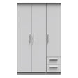 Knightsbridge Triple Plain + Drawer Wardrobe