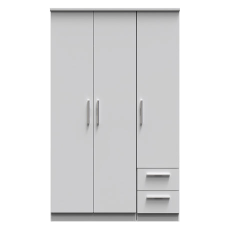Knightsbridge Triple Plain + Drawer Wardrobe