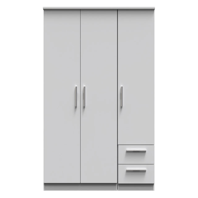 Knightsbridge Triple Plain + Drawer Wardrobe