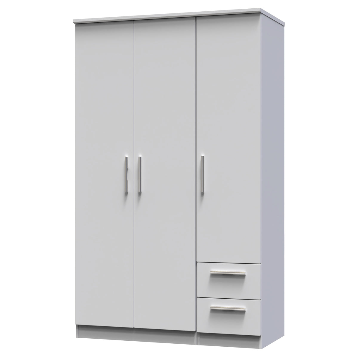 Knightsbridge Triple Plain + Drawer Wardrobe
