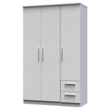 Knightsbridge Triple Plain + Drawer Wardrobe