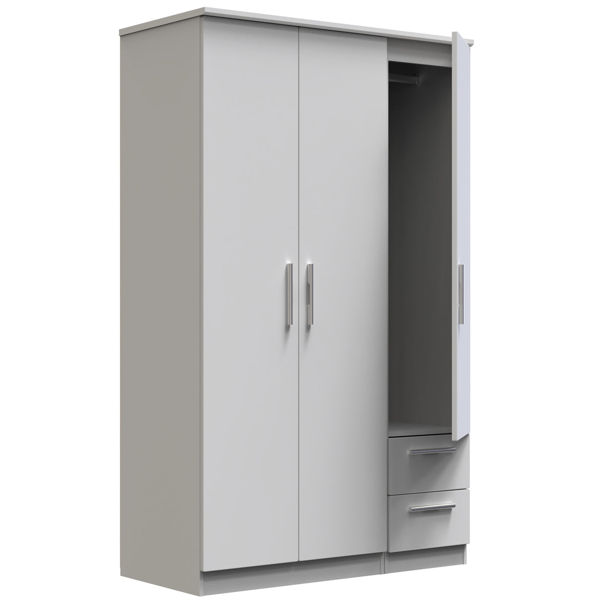 Knightsbridge Triple Plain + Drawer Wardrobe