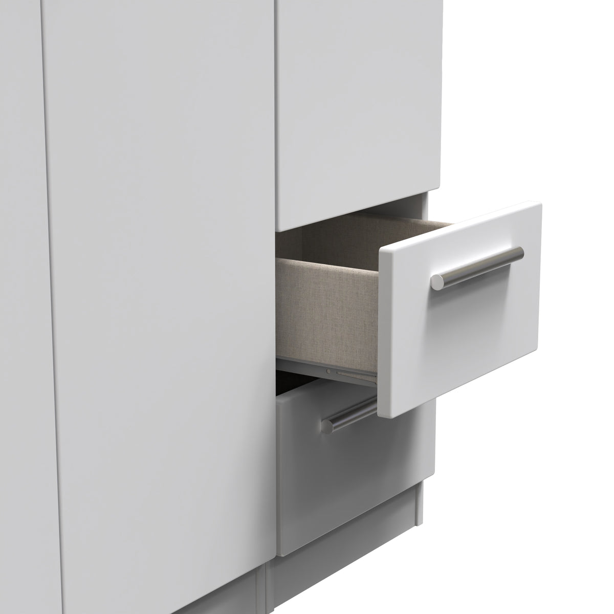 Knightsbridge Triple Plain + Drawer Wardrobe