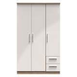 Knightsbridge Triple Plain + Drawer Wardrobe
