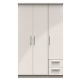 Knightsbridge Triple Plain + Drawer Wardrobe