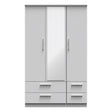 Knightsbridge Triple 2 Drawer Mirror + Drawer Wardrobe