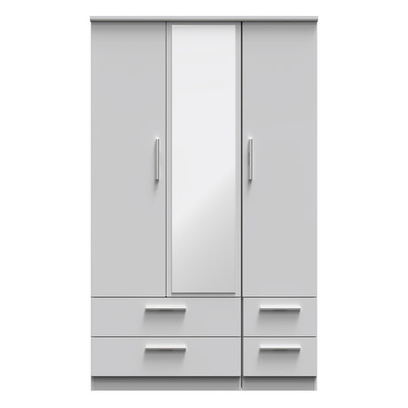 Knightsbridge Triple 2 Drawer Mirror + Drawer Wardrobe