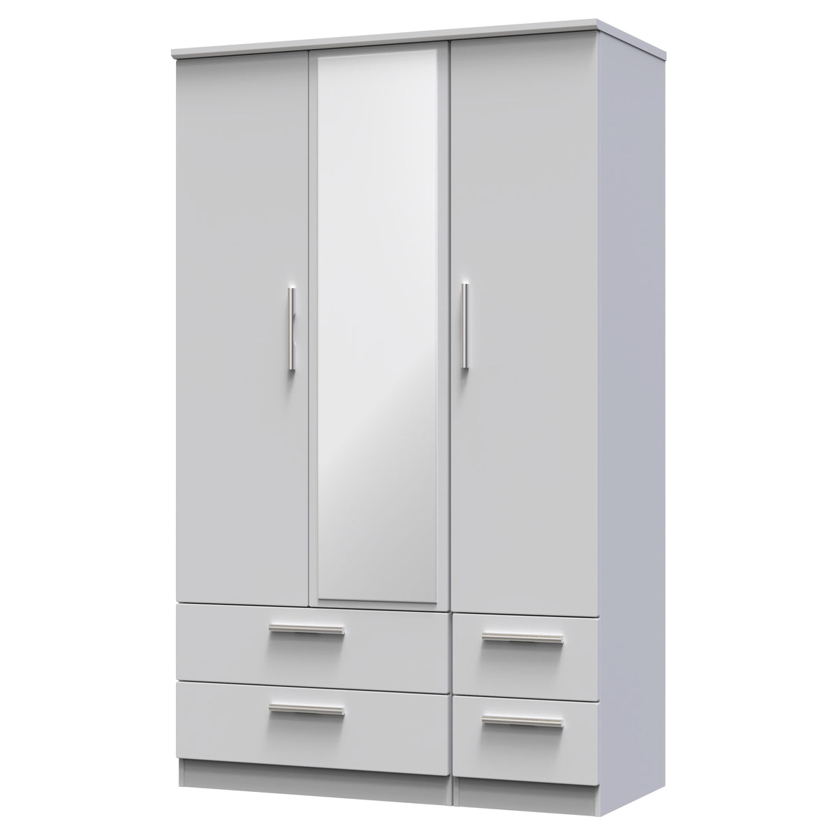 Knightsbridge Triple 2 Drawer Mirror + Drawer Wardrobe