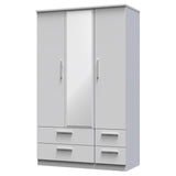 Knightsbridge Triple 2 Drawer Mirror + Drawer Wardrobe