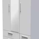 Knightsbridge Triple 2 Drawer Mirror + Drawer Wardrobe