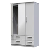 Knightsbridge Triple 2 Drawer Mirror + Drawer Wardrobe