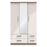 Knightsbridge Triple 2 Drawer Mirror + Drawer Wardrobe