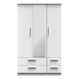 Knightsbridge Triple 2 Drawer Mirror + Drawer Wardrobe