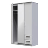 Knightsbridge Triple Mirror + Drawer Wardrobe