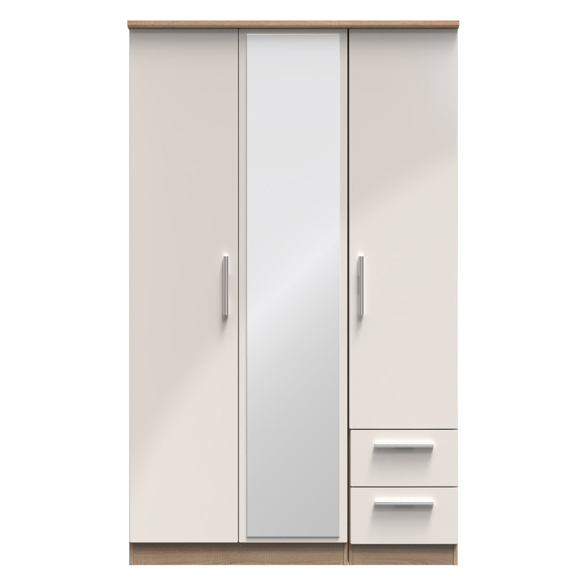 Knightsbridge Triple Mirror + Drawer Wardrobe