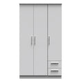 Knightsbridge Tall Triple Plain + Drawer Wardrobe