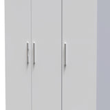 Knightsbridge Tall Triple Plain + Drawer Wardrobe